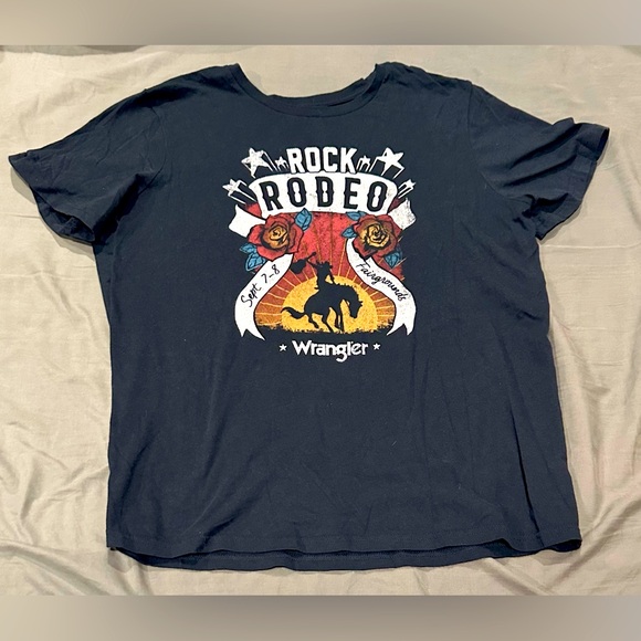EUC Wrangler Brand Black Rock Rodeo Graphic Tee Sz XL - Picture 11 of 12